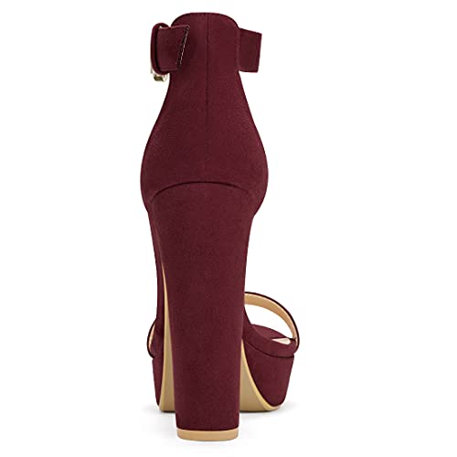 Image of Allegra K Women's Platform High Heel Ankle Strap Chunky Heels Sandals