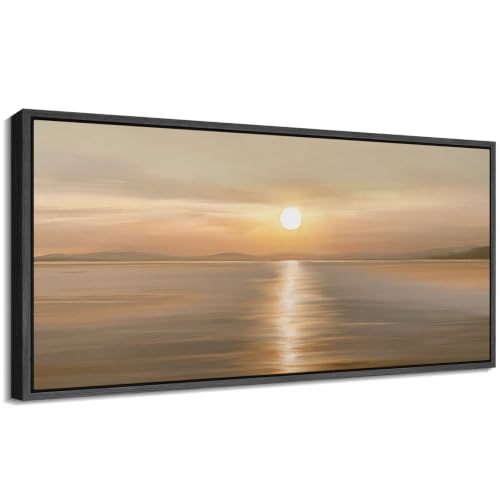 Image of MUDECOR Extra Large Framed Canvas Print Wall Art Sunset for Living Room