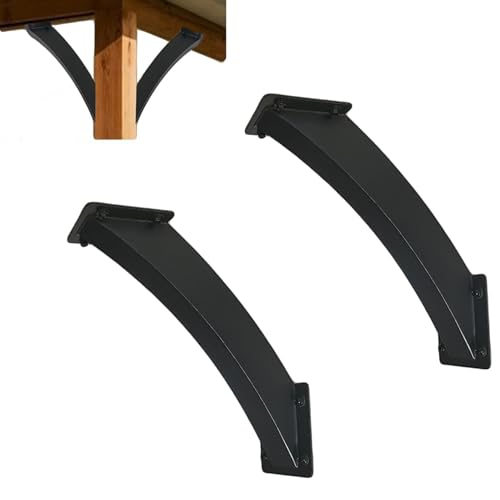 Kit de Soportes para Pergola de Acero de Alta Resistencia, Ángulo de 45°, para Estructuras de Madera como Gazebos, Decks y Cabañas (2 piezas) miniatura 1