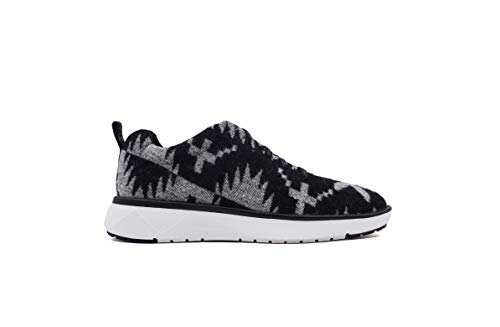 Pendleton Wool Women's Lace-Up Water-Resistant Wool Sneaker Spider Rock Black, 7
