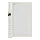 Spiral Bound Photo Album 300 Bi-Directional Memo Pockets Hold 4x6 Photos, White