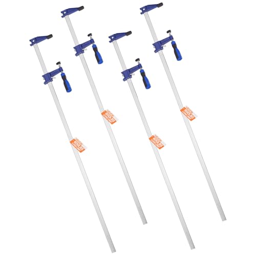 VEVOR Bar Clamps for Woodworking, 4-Pack 36 inch Opening, Lockable F-Clamp with 600 lbs Load Limit, 2-1/2 inch Depth, Cast Iron and Carbon Steel, Easy to Use, Wood Clamps for Woodworking Metal Working by VEVOR - Image 3