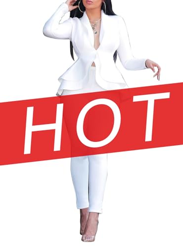 Salimdy 2 Piece Outfits for Women Long Sleeve Dressy Blazer Pants Suits | Business Casual Suits for Women Sexy Two Piece Funeral Church Work Office Interview Graduation product thumbnail 14
