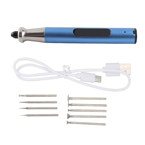 Stylo Graveur Électrique Rechargeable USB, Mini Portable, 3 Vitesses, 9 Têtes de Ponçage - Sécurité Intelligente, Silence et Polyvalence pour Bricolage et Électronique