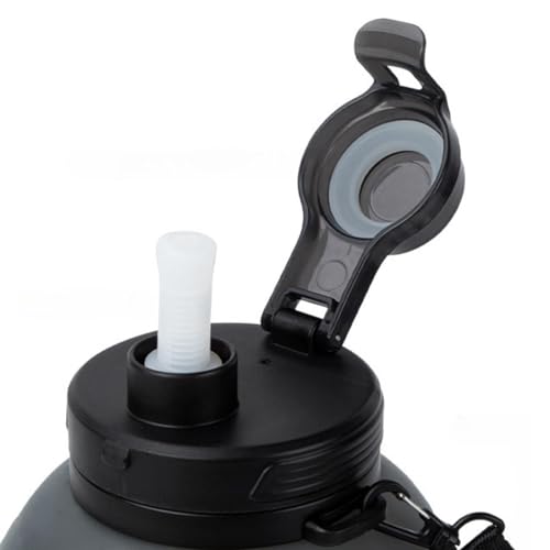 Botella de agua plegable de silicona 1.8 L vasos reutilizables ciclismo 7