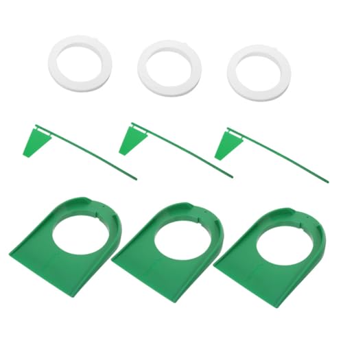 BESPORTBLE Golf Putter Training Cup 3pcs Green Compact Golfing Hole Cup with Flag for Practice