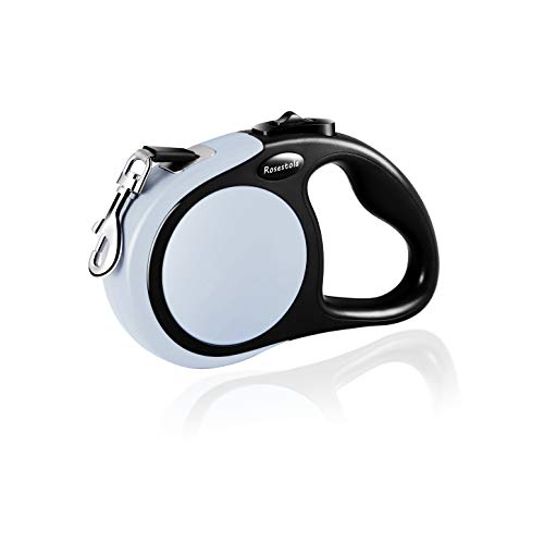 Heavy Duty Retractable Dog Leash 16ft Nylon Dog Leashes Suit for S mall Medium Large Dogs up to 44 110lb,One Button Break & Lock, Tangle Free(M, Grey)