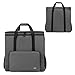 CURMIO Dual-Layer PC Carrying Case, Desktop Travel Bag with Removable Bottom Board for PC Tower, Keyboard, Mouse, Bag Only, Grey