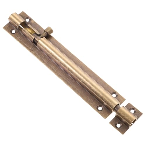 jojofuny Pestillo de Puerta Deslizante de Cobre Antiguo Cerrojo Resistente para Puertas y Ventanas Acabado Bronce Envejecido Instalación Fácil Adecuado para Garajes y Cobertizos