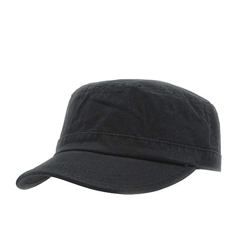 Image of The Vintage Year Heavy Stitching Washed Cotton Cadet Hat - Durable Military Baseball Cap for Men & Women, Outdoor Casual Wear
