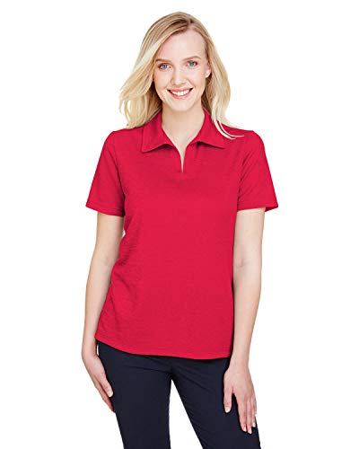 Devon & Jones Crownlux Performance™ Ladies' Address Melange Polo S Red Heather #TOP29