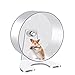 DJNCIA Zart langlebig Hamster stummes Laufrad Acryl transparenter Hamsterrad Kleiner Haustier-Laufrad-Haustier-Übung Spielzeugkäfig-Zubehör für Hamster (Color : Clear, Size : 13cm)