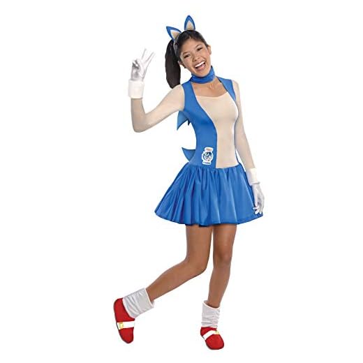 Rubie's womens Sonic the Hedgehog, Teen Dress and Accessories Costume, Multicolor, One Size US