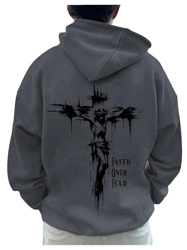 Men's Graphic Hoodie Long Sleeve Drawstring Hooded Sweatshirts Vintage Pullover Tops Streetwear