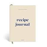 Papier A5 Hardback Recipe Journal - Cream | Hardcover Food Recipe, Cooking & Dining Journal | Diary Preserves Family Traditions, Space for Meal Ratings, Cooking Hints & Tips
