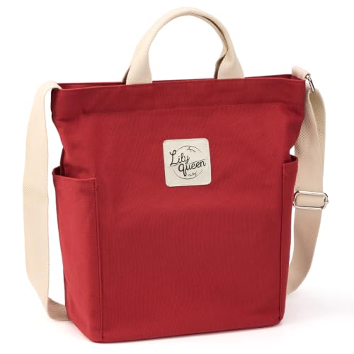Image of Lily queen Women Canvas Tote Handbags Casual Shoulder Work Bag Crossbody