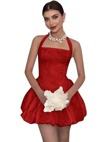 Bedlover Short Satin Jacquard Homecoming Dresses for Teens 2025 Mini Bubble Cocktail Party Gowns