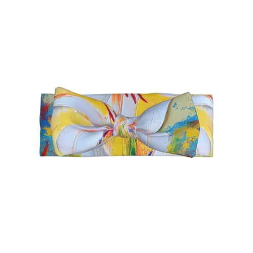 Abstract lily Bow Hair Accessories, Children's Elastic Bow Headband 0-6 Months, Newborn, Baby, Toddler Hair Accessories
