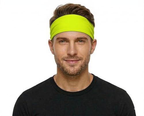 Image of Duwoni Sports Headbands for Men, Moisture Wicking Workout Headband, Sweatband Headbands for Running,Cycling,Football,Yoga,Tennis,Hiking,Hairband for Women and Men