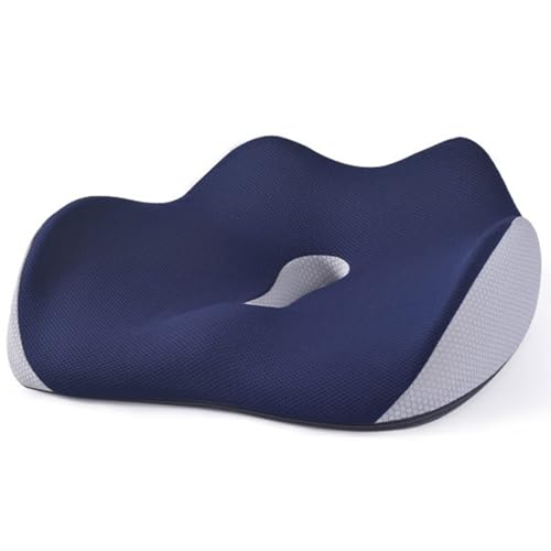 Cojín de espuma viscoelástica para asiento de coche, antideslizante para aliviar el dolor de coxis y cómodo apoyo al conductor