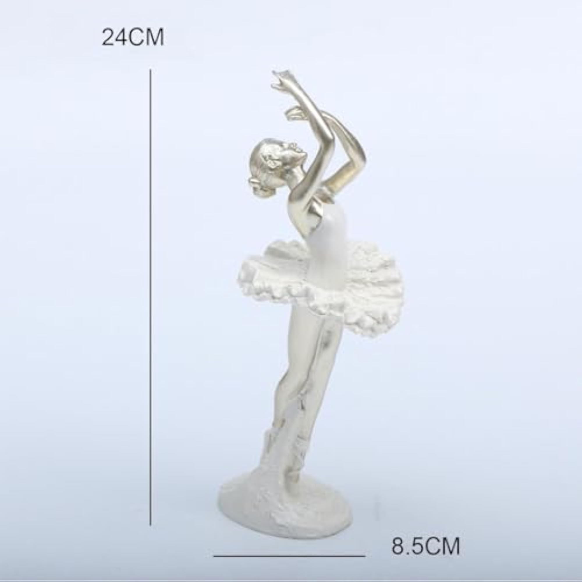 Rustic Iron Wall Art Sculpture with Ballerina Figurine