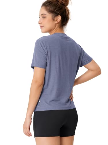 Image of ODODOS Women's Performance Cropped Tee Ultra Soft odSTRATUM Tech Short Sleeve Relaxed Top Crew Neck T-Shirts
