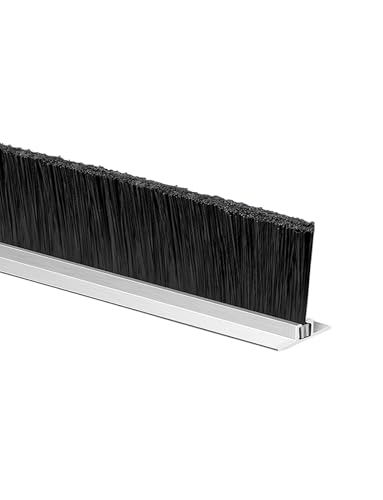 Inteligentny dom, uszczelka szczotkowa do drzwi przesuwnych ze stopu aluminium typu T – łatwa instalacja, wymienny próg (7 cm) – idealna do redukcji h
