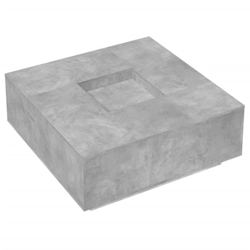 Table basse gris béton 100x100 cm pour remplacer votre table basse étroite - 6