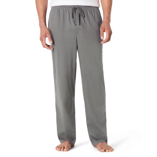 Amazon Essentials Men's Relaxed-Fit Lightweight Cotton Knit Lounge Pajama Pants, Grey, XX-Large