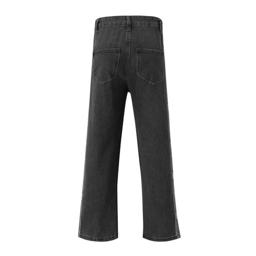 Baggy Jeans Men Straight Leg Casual Denim Pants with Pockets Fashion Ripped Jean Trousers Hip Hop Streetwear4