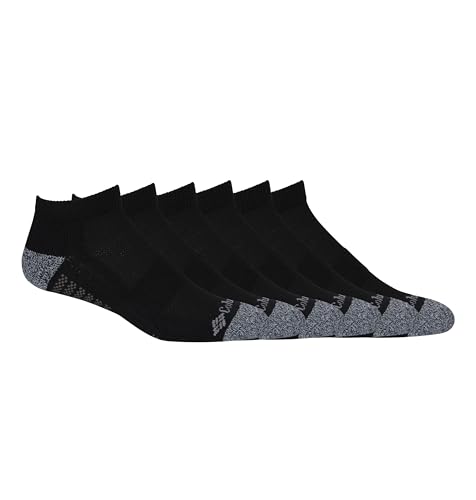Columbia Men's Low-Cut Mesh Top Arch Support Poly Blend 6 Pair Socks, Black, 6-12 US