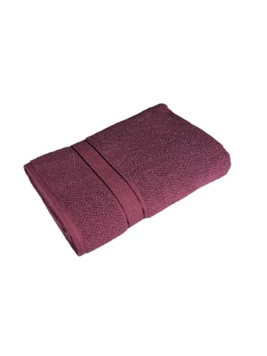 Image of SENSES By Riba Cotton Towels for Bath 550 GSM - Burgundy, 1 Pc | Super Soft, Large Size, Absorbent, Lightweight, Antimicrobial, Low Linting