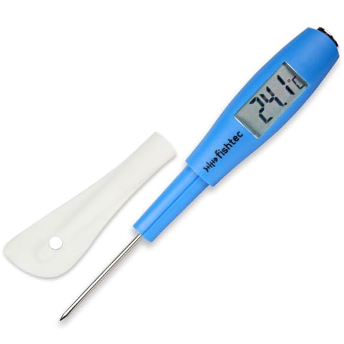 FISHTEC - Spatule Thermomètre de Cuisson à Viande, Sauce, Chocolat, Pâtisserie, Bain Marie Affichage Digital Sonde en Acier Inoxydable, Silicone Ustensile...
