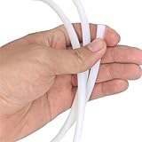 ELILANEY FEP PTFE-Schlauch ID 0,5 mm 1 mm 4 mm 5 mm 6 mm 7 mm 8 mm 10 mm 12 mm F46 isolierter Schlauch starres Rohr 600 V for 3D-Drucker-Teile Rohr 1 Meter Förderschlauch(White,ID 3mm x 4mm OD)