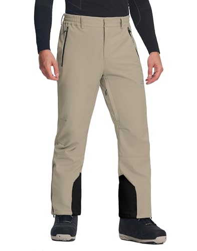 Pantalon de ski pour homme Pioneer Camp 15000+MM H2O imperméable - Pantalon de neige et de snowboard - Softshell thermique et coupe-vent avec garde-neige pour...