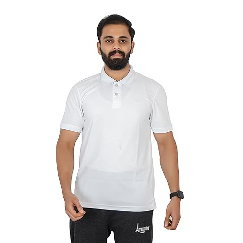 Image of VELOREX Men's Tshirts Polyester Solid Half Sleeves Sports Regula Fit Polo T Shirt for Men