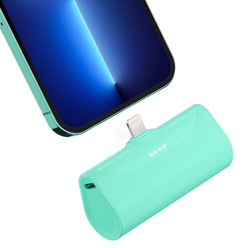 TCNOLL Small Portable Charger Blue 4800mAh Power Bank Ultra-Compact Little Battery Pack Compatible with iPhone 14/14 Pro Max/13/13 Pro Max/12/12 Pro Max/11 Pro/XS Max/XR/X/8/7/6/Plus Airpods and More