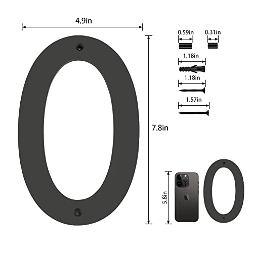 8 Inch Modern House Number, Modern House Number For Outside,Acrylic Floating House Number, Mailbox Numbers, Number Sign For House Outside, Black House Number, 911 Visibility Signage(0) #TOP1