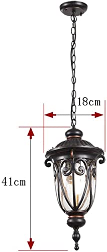 Suspension extérieure imperméable LED E27 lustre de plafond rétro lanterne villa - 3