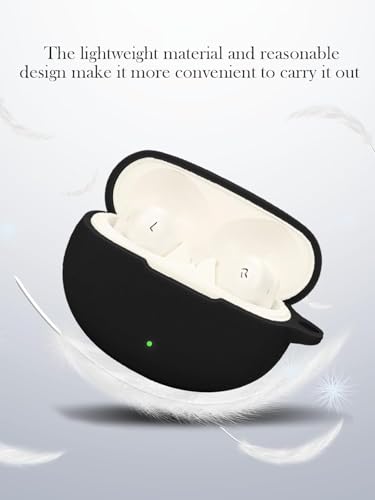 Image of Reiox Soft Silicone Protactive Case Cover Compitable for Oneplus Nord Buds 3 | 3 Pro (Black)