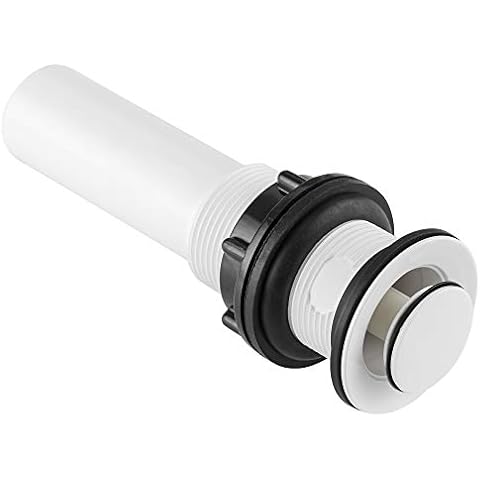 Dura Faucet Universal RV Bathroom Sink Pop-Up with No Overflow (White) Cover