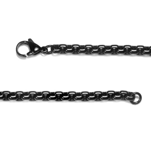 TruTi Black Titanium 4MM Box Link Bracelet2