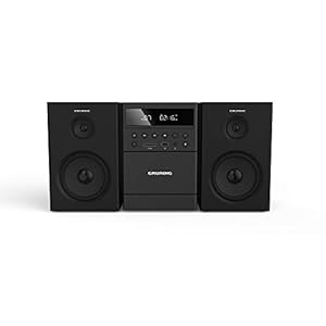 GRUNDIG MS 300 Design Micro Anlage, Kassette, FM-Tuner, MP3 Wiedergabe, USB, SD Karte, Bluetooth, GHF1050, Schwarz
