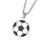 Collar con colgante de fútbol para hombre, regalo de Navidad, día de San Valentín, joyería protectora