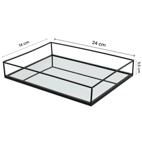 Bandeja Decorativa Espelhada Premium Lavabo Banheiro Escritorio Elegante