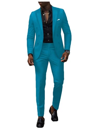 ORBITRAY Men's Wedding Tuxedo Suits Party Evening Suits Solid Colored 2 Piece Fashion Formal Workwear Standard Fit
