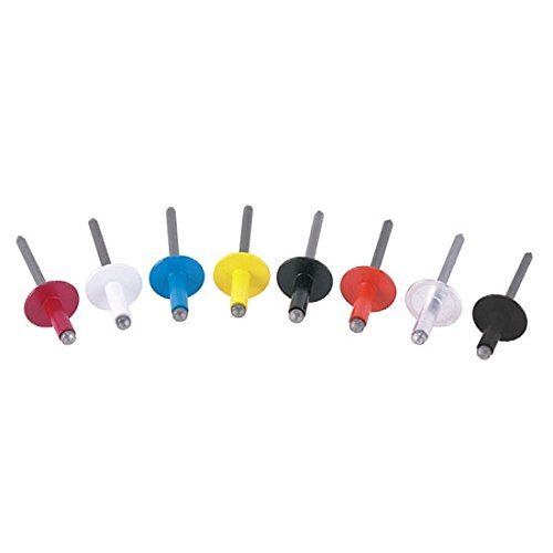 Tru Rivet 3/16 Large Head, Flat Black, Aluminum, Box of 250