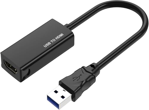 Image of SANCY USB 2.0 to HDMI Adapter - 1080p Video & Audio Converter for Laptop, PC, Monitor, HDTV, and Projector - External Graphics Card for Extended Displays