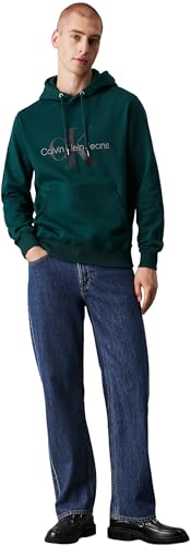 Calvin Klein Herren Hoodie Seasonal Monologo Regular mit Kapuze, Ponderosa Pine (Grün), XXS – Ansicht 5