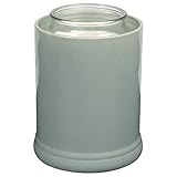 Elanze Designs Solid Color Ceramic Stoneware Electric Jar Candle Warmer (1, Grey)